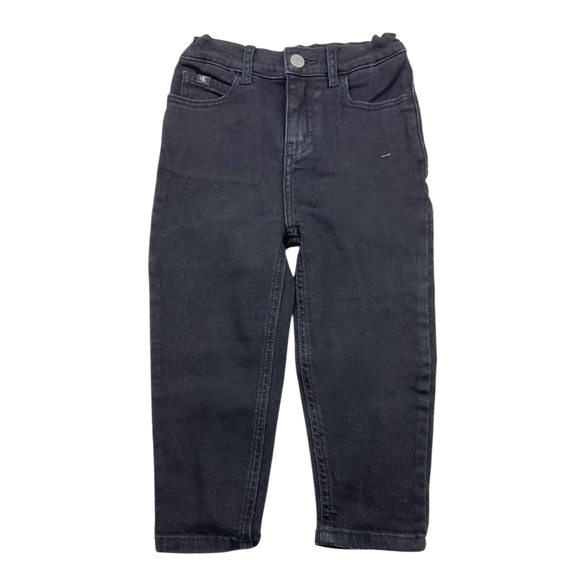 CALVIN KLEIN jeans tinta unita con girovita regolabile Nero per Neonato IB0IB00218 NERO CALVIN KLEIN 