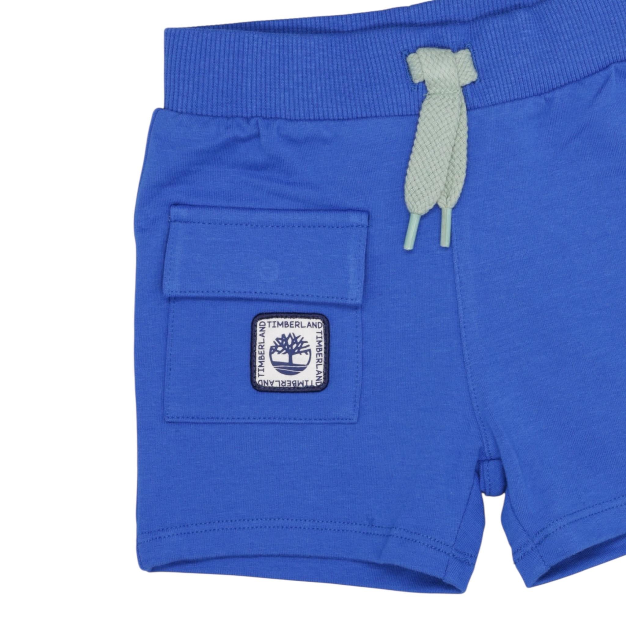 Timberland Bermuda Tinta Unita con Stampa per Neonato T60392X BLU TIMBERLAND 