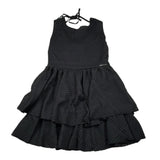 Gaelle Abito Giromanica Tinta Unita con Trafori per Bambina 2746V00398X NERO GAELLE 