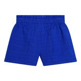 Carre'Ment Beau Short Tinta Unita Con Elastico In Vita Blu Per Neonata
