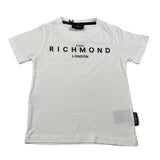John Richmond t-shirt tinta unita con stampa per Bambino RBP25008CJX BIANCO/NERO JOHN RICHMOND 