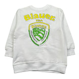 Blauer Felpa Chiusa Girocollo Tinta Unita con Stampa per Neonato 25SBLKF03551N BIANCO BLAUER 