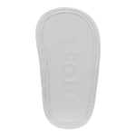 Boss Sangalo Tinta Unita con Logo per Neonata J51666 BIANCO BOSS 