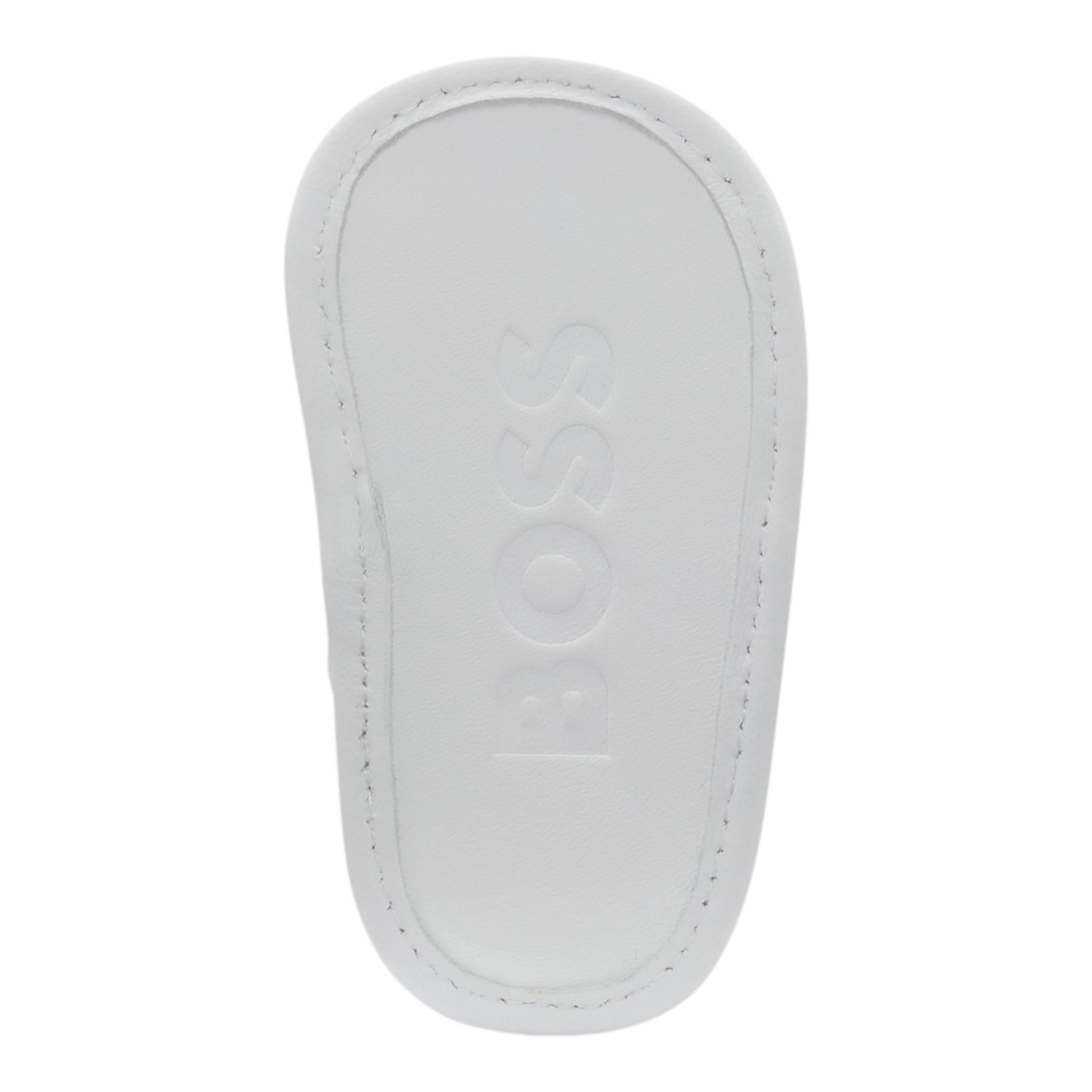 Boss Sangalo Tinta Unita con Logo per Neonata J51666 BIANCO BOSS 