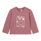 MAYORAL shirt girocollo tinta unita con stampa Rosa antico per Neonata 116 ROSA ANTICO MAYORAL 