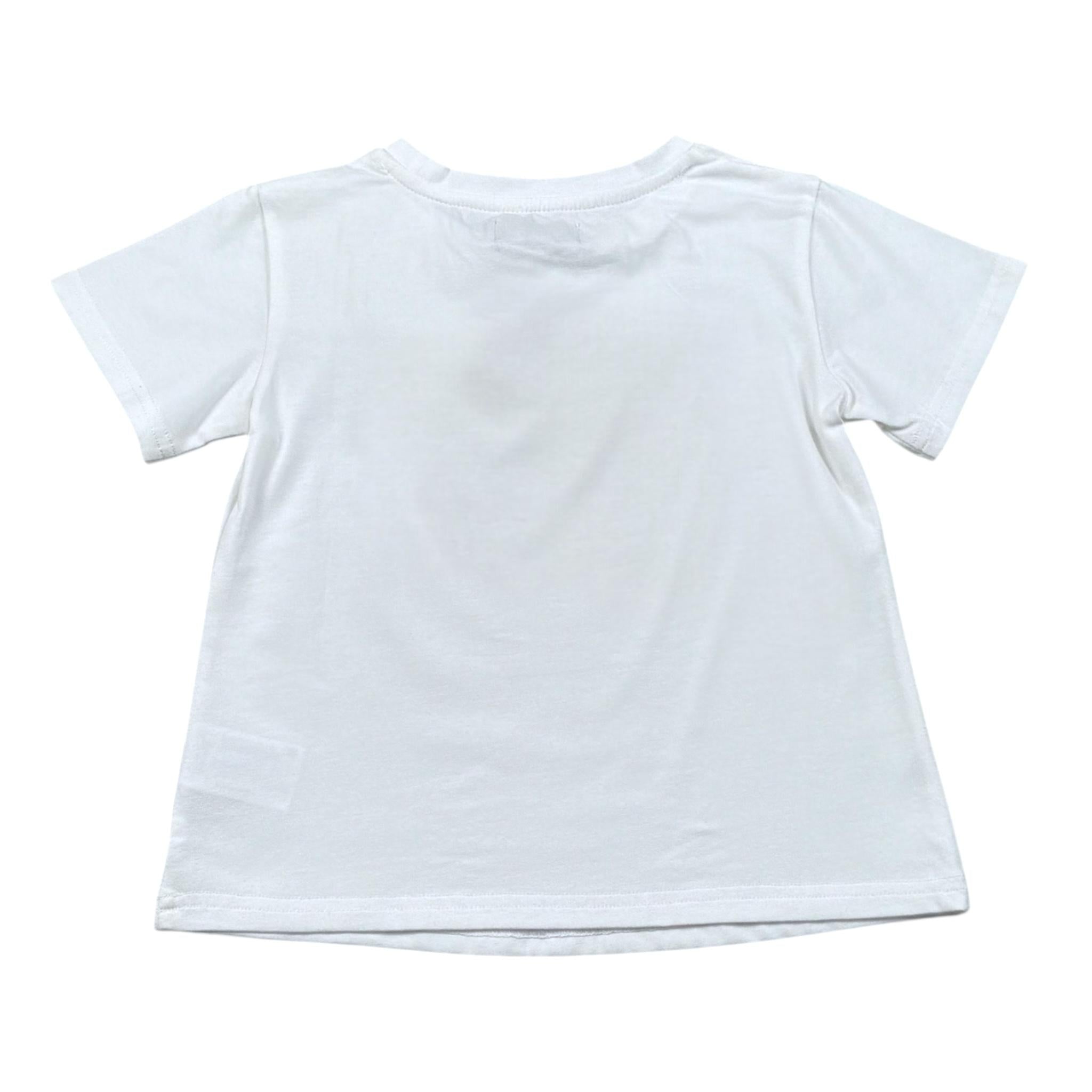 Fun & Fun T-Shirt Tinta Unita Girocollo con Applicazione per Bambina FNCBTS16440 BIANCO FUN & FUN 