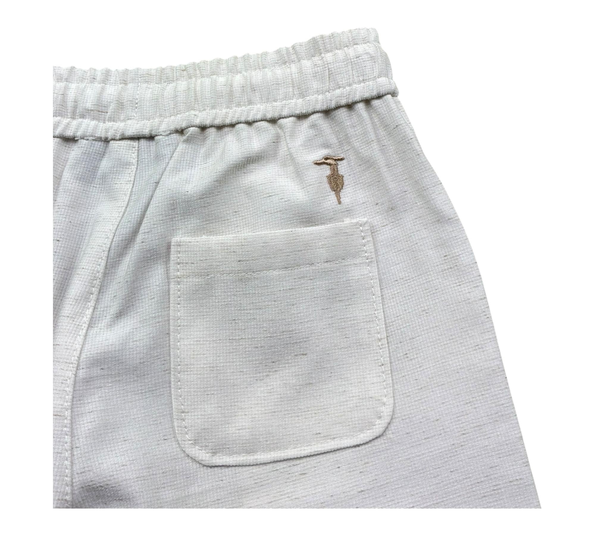 Trussardi Bermuda Tinta Unita con Elastico In Vita per Neonato TIP26063BE PANNA TRUSSARDI 