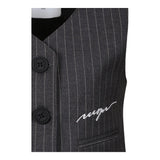 MSGM gilet tinta unita con stampa logo Grigio per Bambina F4MSJGVE156 GRIGIO MSGM 