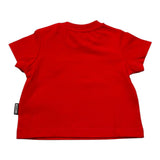 Moschino T-Shirt Girocollo Tinta Unita con Logo per Neonato MUM04E ROSSO MOSCHINO 