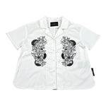 John Richmond Completo 2 Pezzi Short Tinta Unita con Stampa-Camicia per Bambina RGP26126CE BIANCO JOHN RICHMOND 