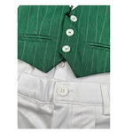 Never Too Completo 4 Pezzi Camicia-Bermuda-Gilet-Papillion Verde per Bambino GM2237NJX VERDE NEVER TOO 