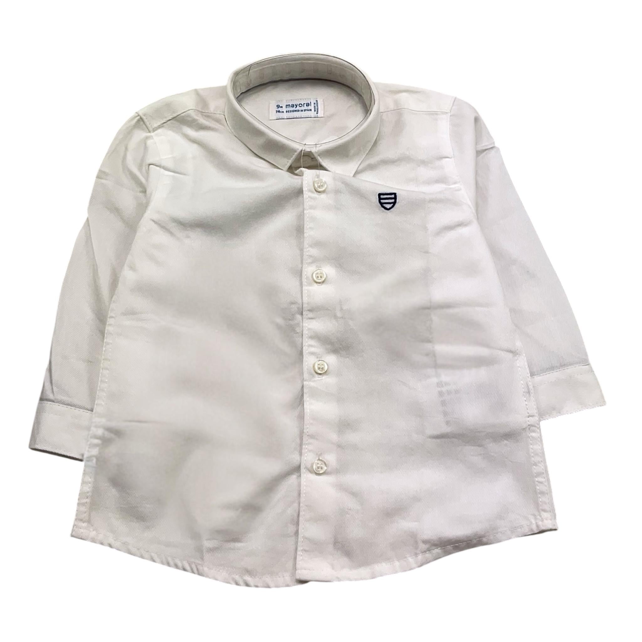 Mayoral Camicia Manica Lunga Tinta Unita per Neonato 124N BIANCO MAYORAL 
