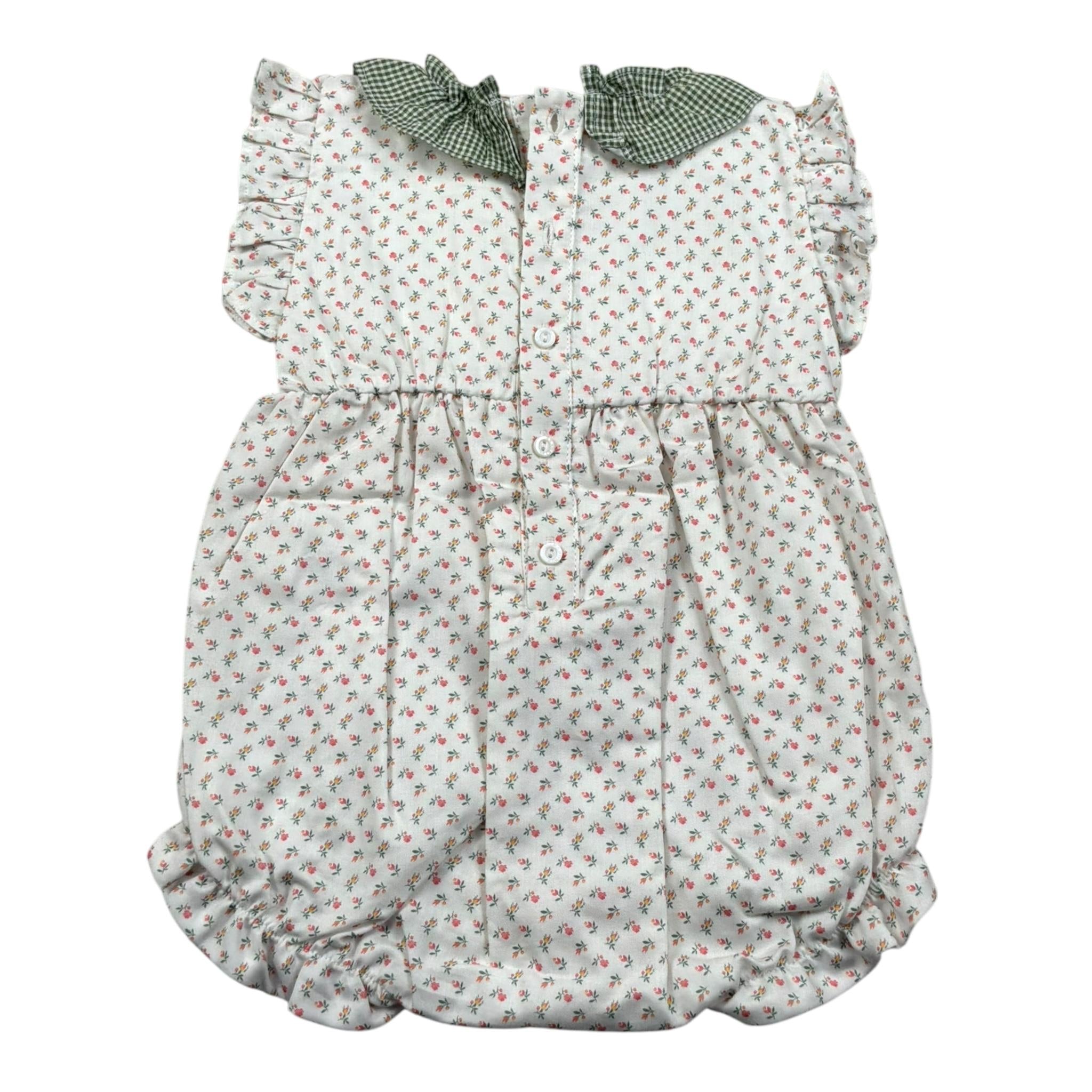 Wedoble Pagliaccetto Mezza Manica Tinta Unita Fantasia Floreale per Neonata V2506705A BIANCO WEDOBLE 