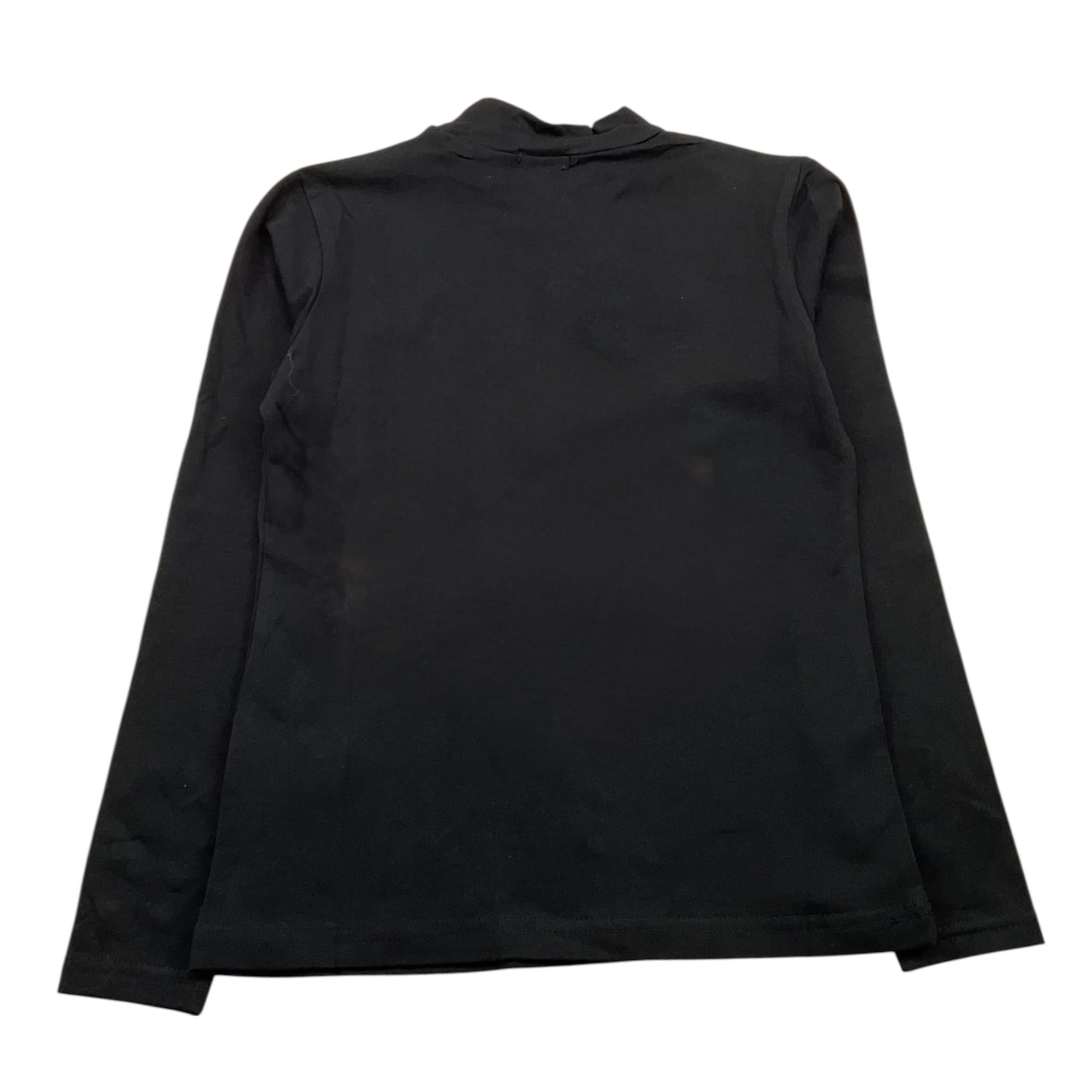 FUN & FUN shirt mezzo collo tinta unita con logo brillantinato Nero per Bambina FNJTS6874 NERO FUN & FUN 