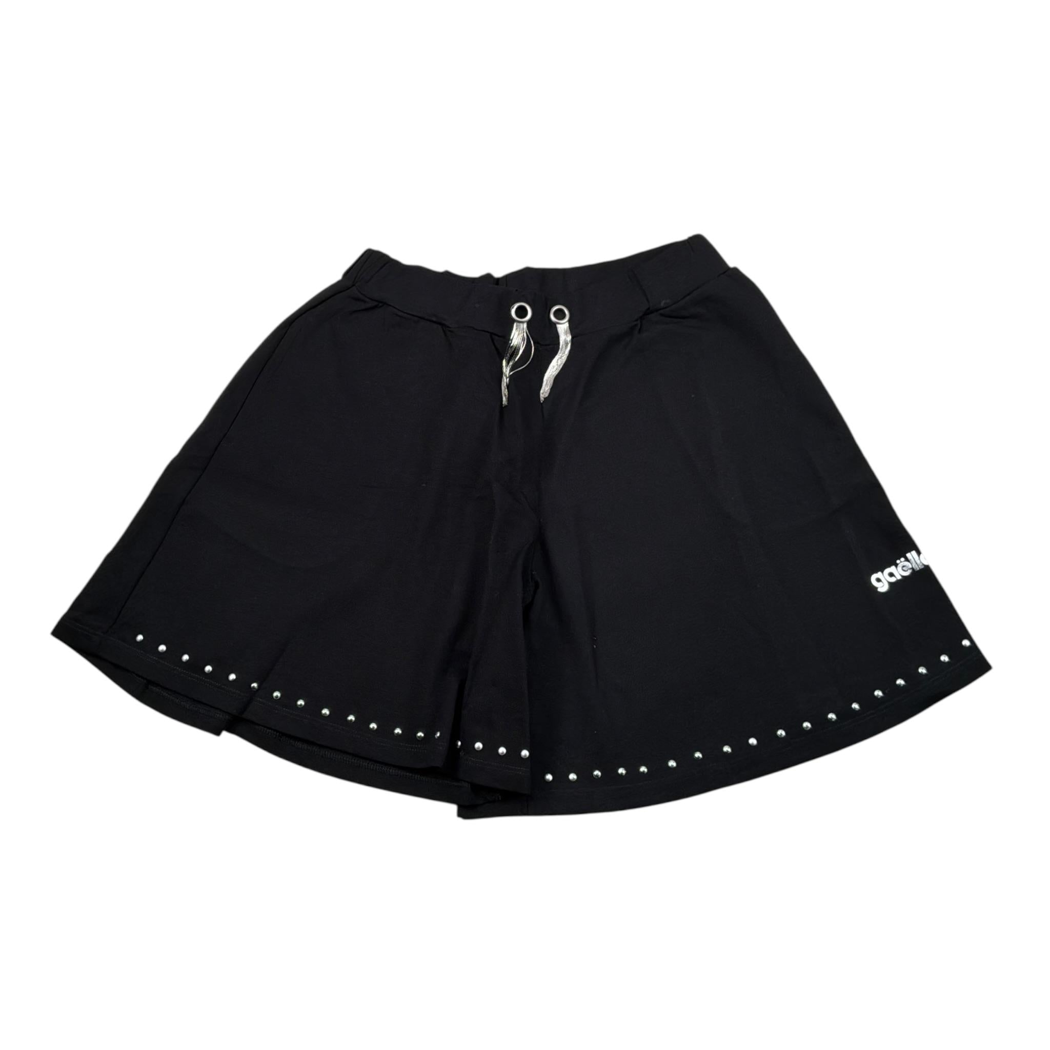 Gaelle Short tinta unita con Stampa Logo Nero per Bambina 2746P0707 NERO GAELLE 