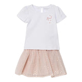 Guess Completo 2 Pezzi T-Shirt-Gonna per Neonata A5RG00K6YW0 BIANCO/ROSA GUESS 
