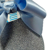 Indice Sandalo Tinta Unita con Brillantini E Fiocco per Neonata 318 AZZURRO INDICE 