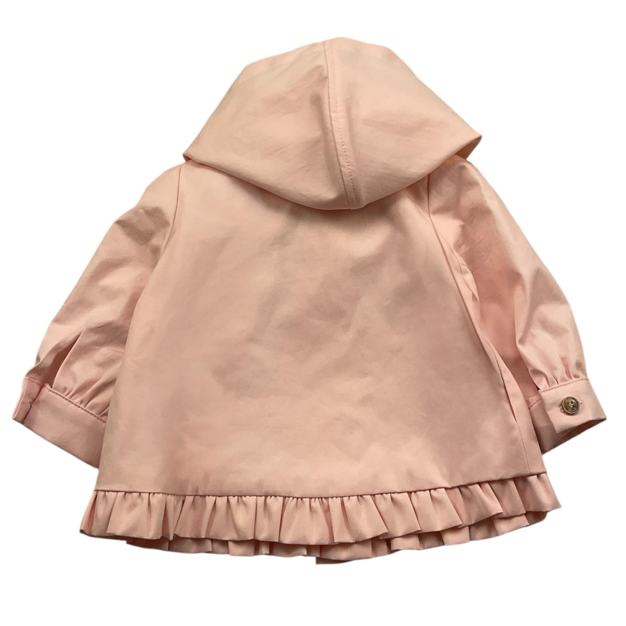 Tartine Et Chocolat Giubbino Modello Trench Tinta Unita con Cappuccio per Neonata TY44001 ROSA TARTINE ET CHOCOLAT 