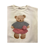 LE BEBE' shirt girocollo tinta unita con stampa orso Panna per Neonata LBG5453N PANNA LE BEBE' 