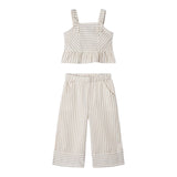 Mayoral Completo 2 Pezzi Top-Pantalone Palazzo per Bambina 3539 BIANCO/BEIGE MAYORAL 