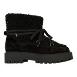 IL GUFO stivali tinta unita in teddy e lacci Nero per Bambina A24XG835NABUK NERO IL GUFO 