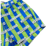 Moschino Bermuda Bicolore con Fantasia A Righe per Neonato MUQ01S VERDE/BLU MOSCHINO 