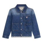 Guess Camicia In Denim Tinta Unita con Bottoni per Bambino J5RL04D45E0 BLU GUESS 