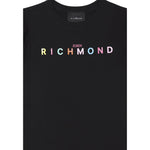 John Richmond T-Shirt Girocollo Tinta Unita con Logo per Bambina RGP25141TS NERO JOHN RICHMOND 