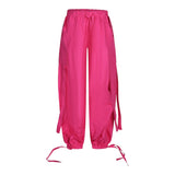 Fun & Fun Pantalone Tinta Unita Con Elastico In Vita Fuxia Per Bambina