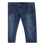 Jeckerson Jeans Tinta Unita con Girovita Regolabile per Bambino 100PJMJS25 BLU JECKERSON 