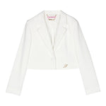 Miss Blumarine Giacca Tinta Unita per Bambina IA4019 PANNA MISS BLUMARINE 