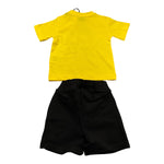 Cesare Paciotti Completo 2 Pezzi T-Shirt-Bermuda Bicolore con Stampa per Neonato COMP5126B GIALLO/NERO CESARE PACIOTTI 