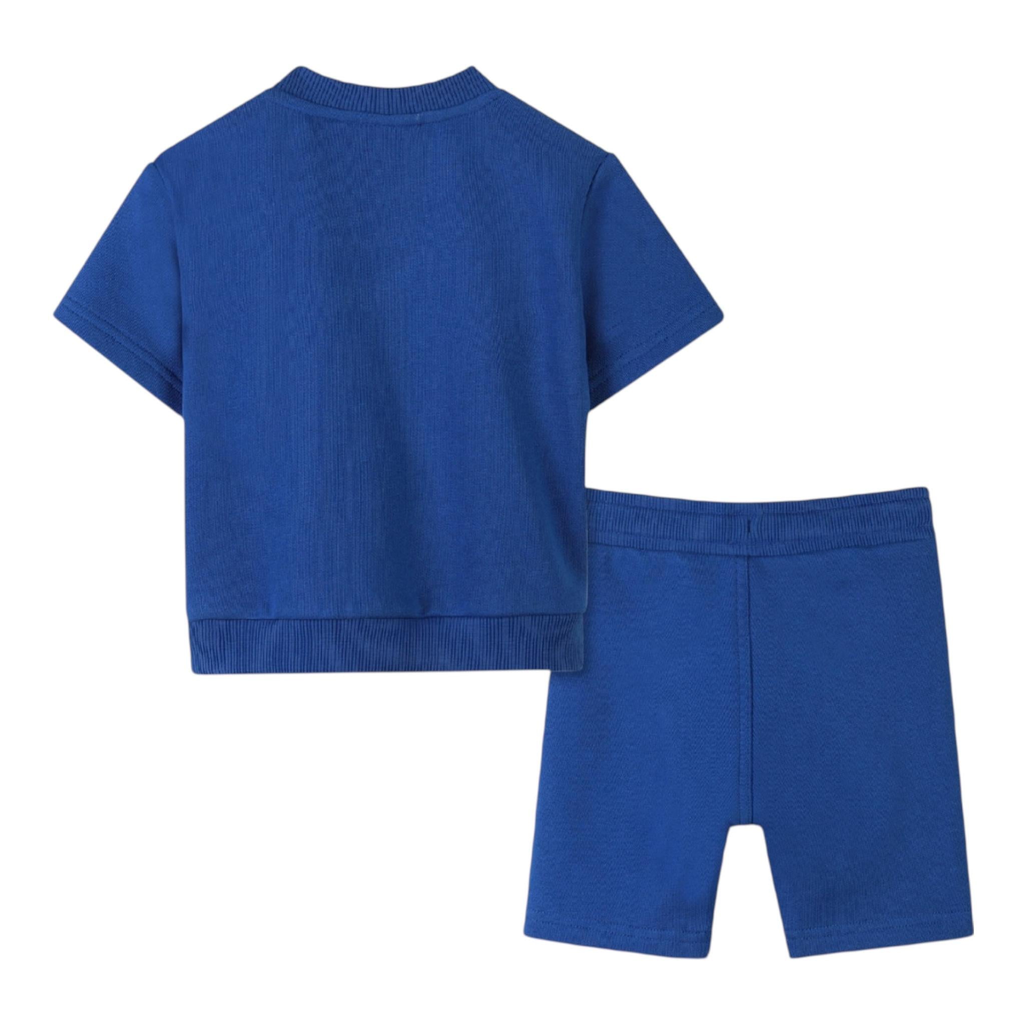 Timberland Completo 2 Pezzi Tinta Unita Felpa-Bermuda per Neonato T60509 BLU TIMBERLAND 