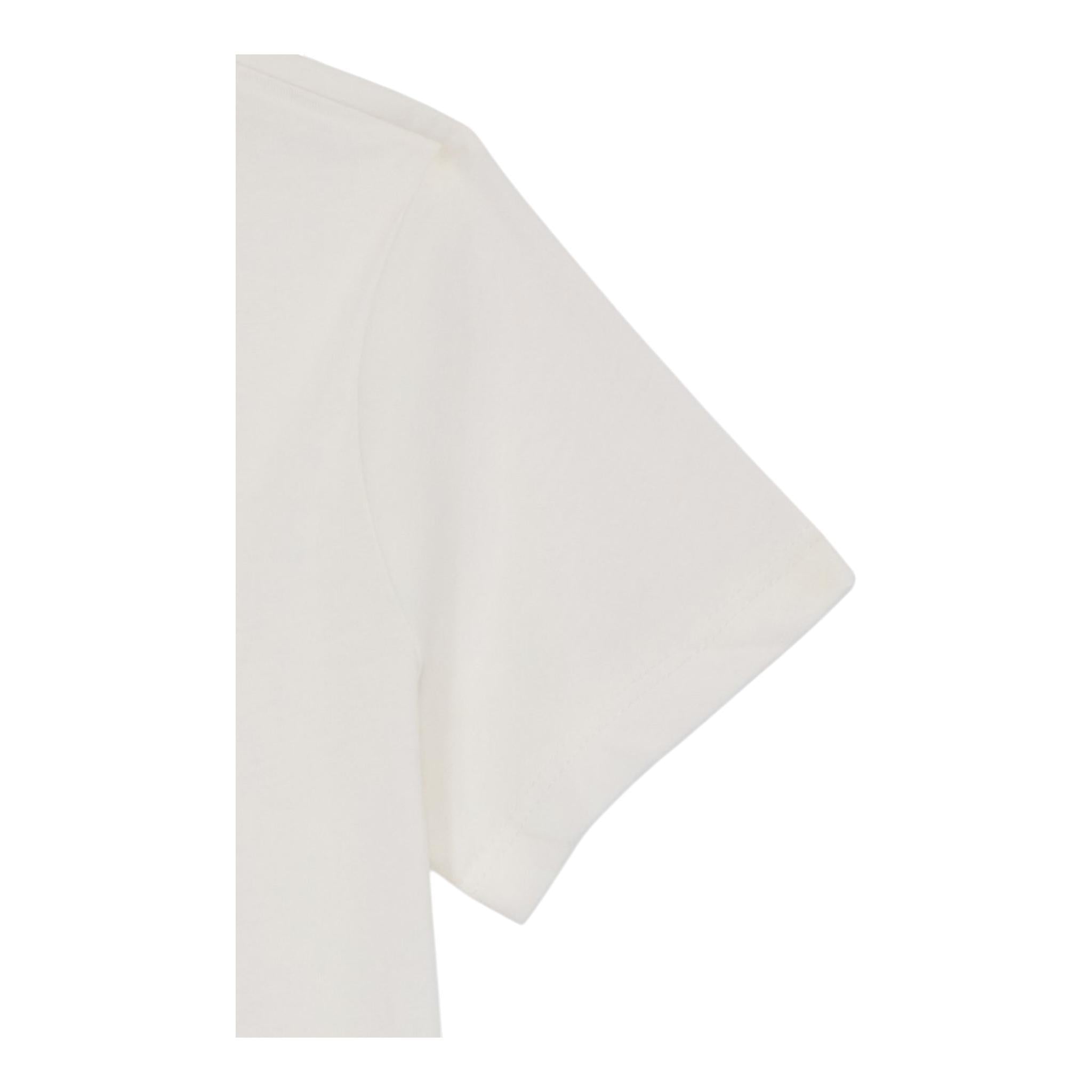 Emporio Armani T-Shirt Girocollo Tinta Unita con Stampa per Neonato EB000419 PANNA EMPORIO ARMANI 