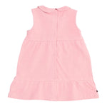 Tommy Hilfiger Abito Giromanica Tinta Unita con Logo per Neonata KN0KN01438 ROSA TOMMY HILFIGER 