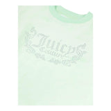 Juicy Couture Felpa Tinta Unita Girocollo con Brillantini per Bambina JBX6496 VERDE JUICY COUTURE 