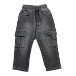 NEVER TOO jeans tinta unita con elastico in vita Nero per Bambino NT2165B NERO NEVER TOO 
