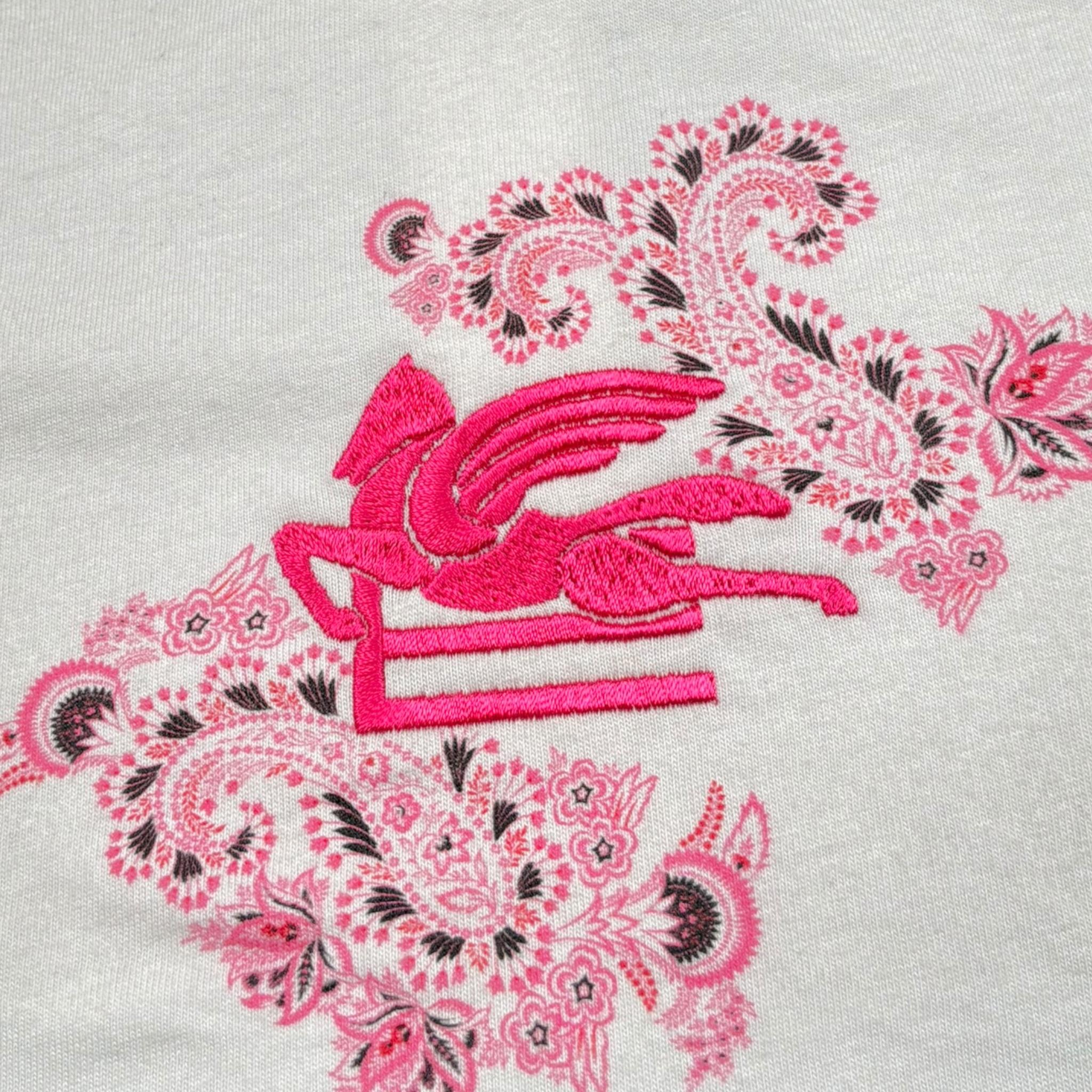 Etro T-Shirt Tinta Unita con Stampa  per Neonata GU8501 BIANCO ETRO 