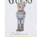 Guess T-Shirt Tinta Unita Girocollo con Stampa per Neonato N5RI20K8HM4X BIANCO GUESS 
