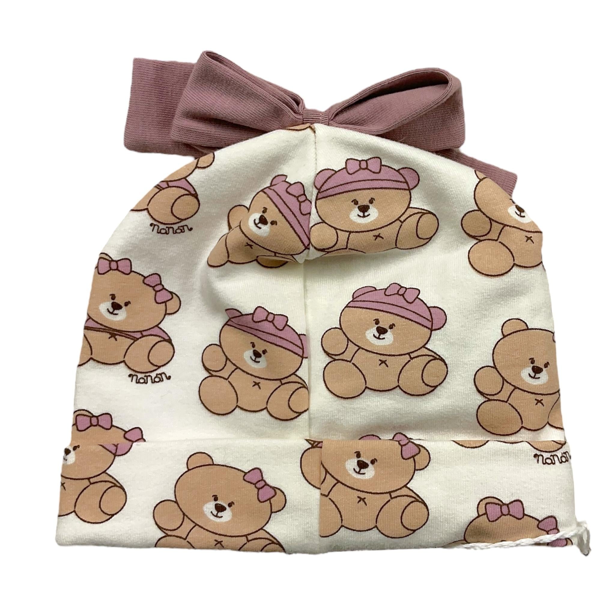 NANAN cappello tinta unita con stampa Bianco per Neonata I24480PCB BIANCO NANAN 