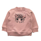 Y-CLU felpa girocollo tinta unita con stampa Rosa per Neonata 20767 ROSA Y-CLU 