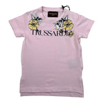 Trussardi T-Shirt Tinta Unita Girocollo con Stampa per Neonata TIP21087 ROSA TRUSSARDI 