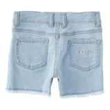 Guess Short In Denim Tinta Unita con Ricami Logo per Neonata K3GD16D4CA0 AZZURRO GUESS 