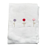 Le Coconne Coperta Tinta Unita con Applicazioni per Neonata LCN2469 BIANCO LE COCONNE 