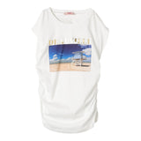 Liu Jo T-Shirt Girocollo Tinta Unita Con Stampa In Contrasto Bianco Per Bambina
