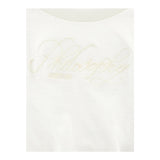 Philosophy Felpa Girocollo Tinta Unita Giromanica per Bambina I9E608X BIANCO PHILOSOPHY 