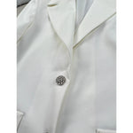 Illiana Giacca Tinta Unita con Bottoni per Bambina 535 BIANCO ILLIANA 