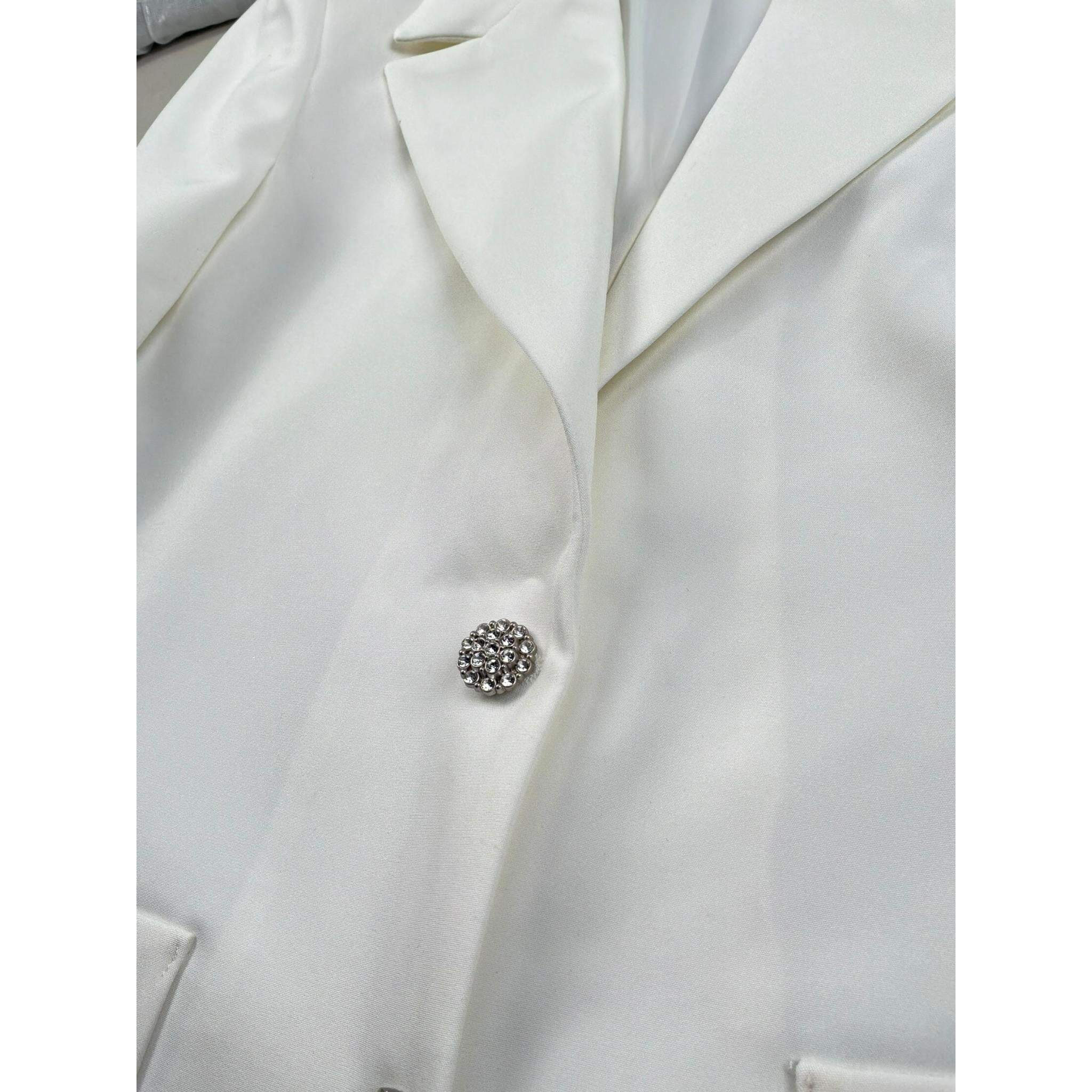 Illiana Giacca Tinta Unita con Bottoni per Bambina 535 BIANCO ILLIANA 