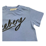 Iceberg T-Shirt Girocollo Tinta Unita con Logo per Neonato TSICE5101B AZZURRO ICEBERG 