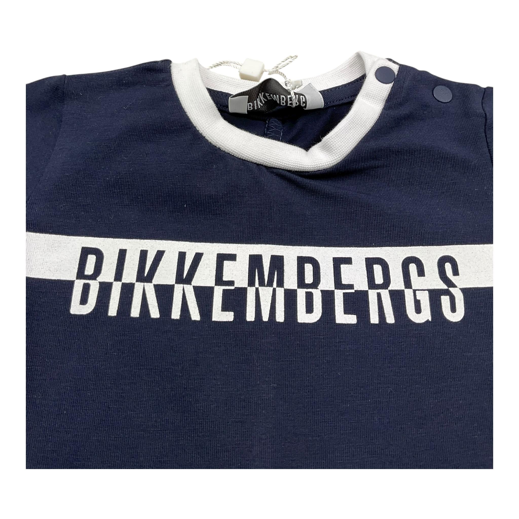 Bikkembergs Pagliaccetto Mezza Manica Tinta Unita per Neonato BK1773 BLU BiKKEMBERGS 